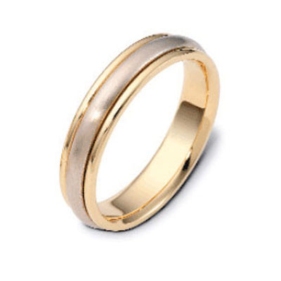 Cornelius Two Tone Gold Wedding Band