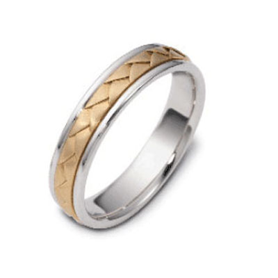 5.00 mm 18K Two Tone Woven Dora Wedding Band