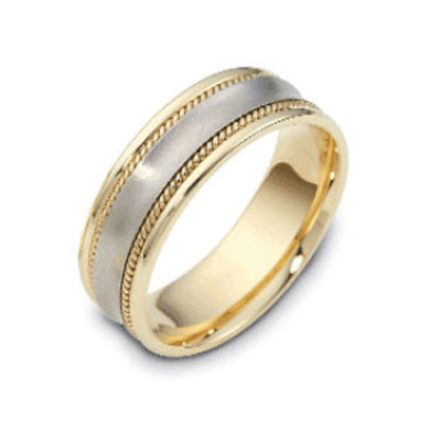 Dora 7.00 mm Cord 18K Two Tone Wedding Band