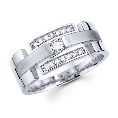 White Gold Wedding Rings  Women on 14k White Gold Ladies Diamond Wedding Band   Women S Rings