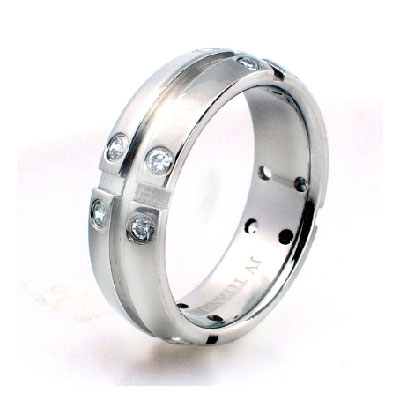 Titanium Rivet Crystal Band
