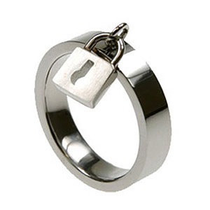 Stainless Steel Lock Dangle Ring