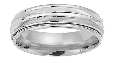 6mm Platinum Designer Comfort Fit Band