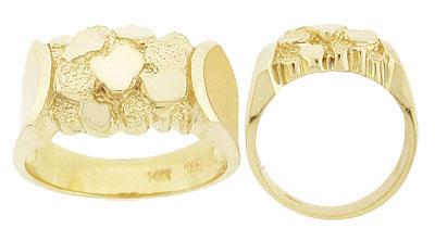 Mens Nugget Ring
