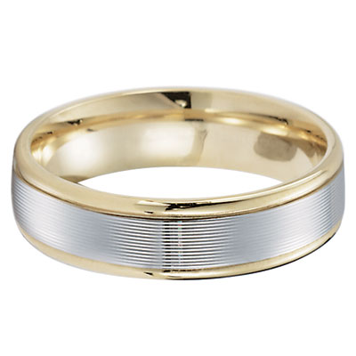 14k Two Tone Gold 6mm Designer Ring