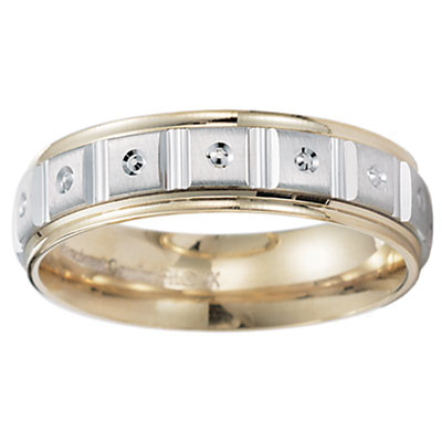 14k Two Tone Gold Carved Designer Ring