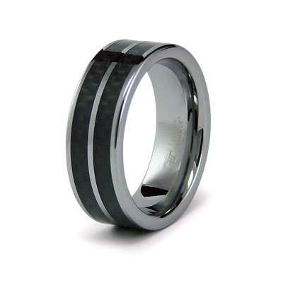 Double Row Carbon Fiber Tungsten Band