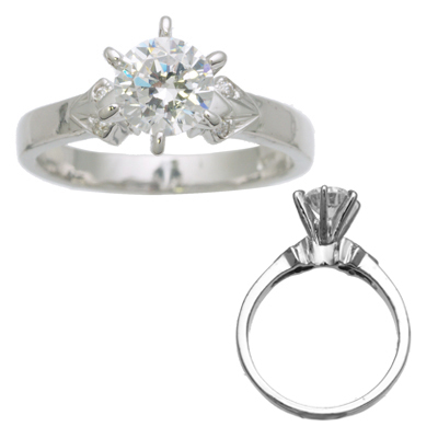 14k White Gold CZ Ring