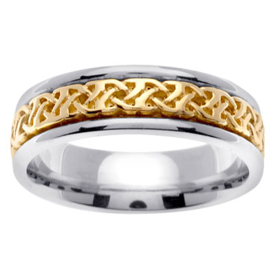 14K Celtic Knot Design 6mm Wedding Ring