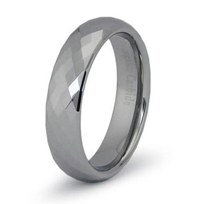 Multi Facet Criss Cut 5.5mm Tungsten Designer Band