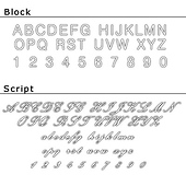 Laser Engraving - Script Print