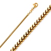 2mm 18K Yellow Gold Franco Chain Necklace 18-30in