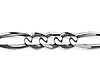 4mm 14K White Gold Figaro Link Chain Necklace 16-30in thumb 0