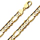 Men's 11mm 14K Yellow Gold Figaro Link Chain Bracelet 8.5in thumb 0