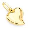 Small Whimsical Puffed Heart Pendant in 14K Yellow Gold