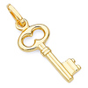 Figure 8 Antique-Style Key Pendant in 14K Yellow Gold - Petite
