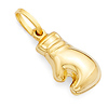 Single Boxing Glove Charm Pendant in 14K Yellow Gold - Petite