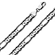 8mm 14K White Gold Men's Figaro Link Chain Necklace 22-30in thumb 0