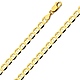5.5mm 14K Yellow Gold Men's Flat Mariner Chain Necklace 20-24in thumb 0