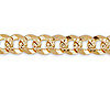 6mm 14K Yellow Gold Men's Pave Concave Curb Cuban Link Chain Necklace 20-26in thumb 0