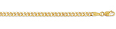 4mm 14K Gold Yellow Pave Curb (Cuban) Chain