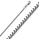 1.1mm 18K White Gold Box Chain Necklace 16-18in thumb 0