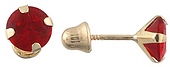 CZ Birthstone Earring (Different birthstones available)