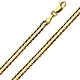 4.5mm 14K Yellow Gold Concave Curb Cuban Link Chain Bracelet 7.5in thumb 0
