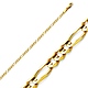 2.5mm 14K Yellow Gold Figaro Link Chain Bracelet 7in thumb 0