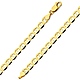 5.5mm 14K Yellow Gold Men's Flat Mariner Chain Bracelet 7.5in thumb 0