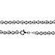 6mm 10K White Gold Men's Moon Cut Chain Necklace 24-40in thumb 0