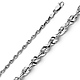 2.5mm 14K White Gold Diamond-Cut Rope Chain Necklace 16-24in thumb 0