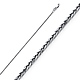 0.8mm 14K White Gold Square Braided Spiga Wheat Chain Necklace 16-22in thumb 0