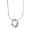 White Ice Sterling Silver 0.08 TCW Diamond Horseshoe Charm Necklace