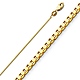 0.8mm 14K Yellow Gold Box Link Chain Necklace 16-24in thumb 0