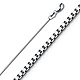 0.8mm 14K White Gold Box Link Chain Necklace 16-24in thumb 0