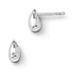 White Ice Diamond Accent Raindrop Earrings - Sterling Silver thumb 0