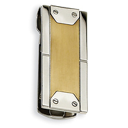 Stainless Steel 24K Gold Plated Brushed Money Clip
