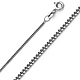 1.1mm 14K White Gold Curb Cuban Link Chain Necklace 16-20in thumb 0