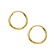 Diamond-Cut Satin Endless Mini Hoop Earrings - 14K Yellow Gold 1.5mm x 0.4 inch thumb 0