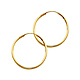 Polished Endless Medium Hoop Earrings - 14K Yellow Gold 1.5mm x 1 inch thumb 0