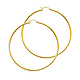 Polished Hinge Large Hoop Earrings - 14K Yellow Gold 2mm x 2.16 inch thumb 0