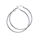 Polished Hinge Large Hoop Earrings - 14K White Gold 2mm x 1.8 inch thumb 0