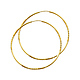Diamond-Cut Satin Endless Large Hoop Earrings - 14K Yellow Gold 1.5mm x 2.16 inch thumb 0