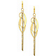 Intertwining Chandelier Tassel Earrings in 14K Yellow Gold 87mm thumb 0