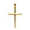 Large Rod Cross Pendant in 14K Yellow Gold - Classic