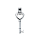 Key to My Heart Pendant in 14K White Gold - Small thumb 0