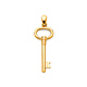 Vintage-Style Oval Key Pendant in 14K Yellow Gold - Small thumb 0