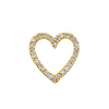Classic 14K Yellow Gold CZ Heart Pendant