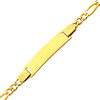 3.0mm Figaro1 4K Yellow Gold Baby ID  Bracelet